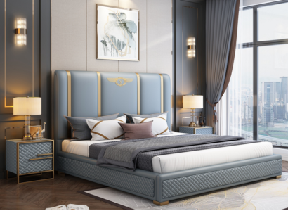 Double bed Bed Luxury Wood Bed frame e Bed frame Furniture Design Modern